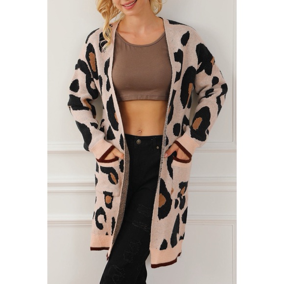 Leopard Print Midi Cardigan - Picture 3 of 4